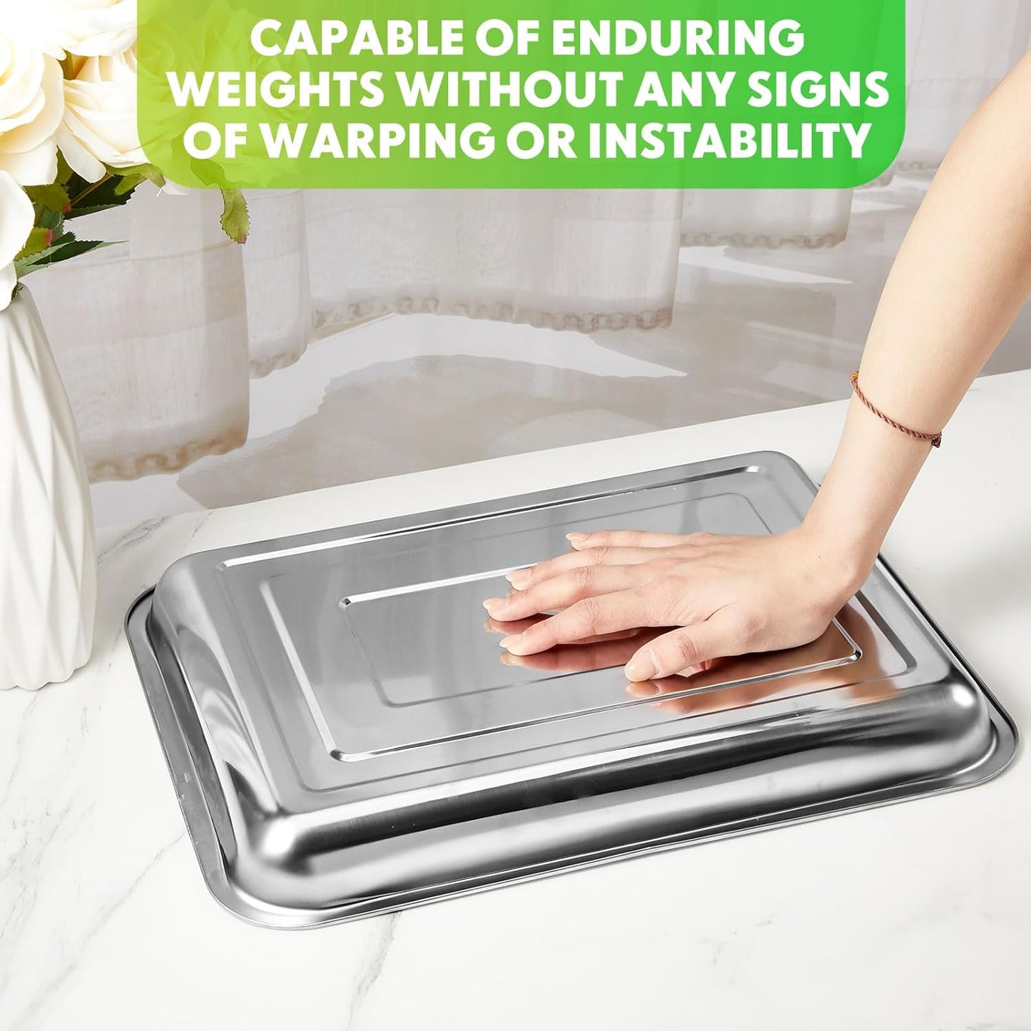 10 Pcs Stainless Steel Seed Starter Tray, Stainless Metal Garden Trays