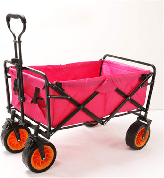 Garden Carts Portable Folding Trolley Outdoor Four-Wheel Trolley Campi