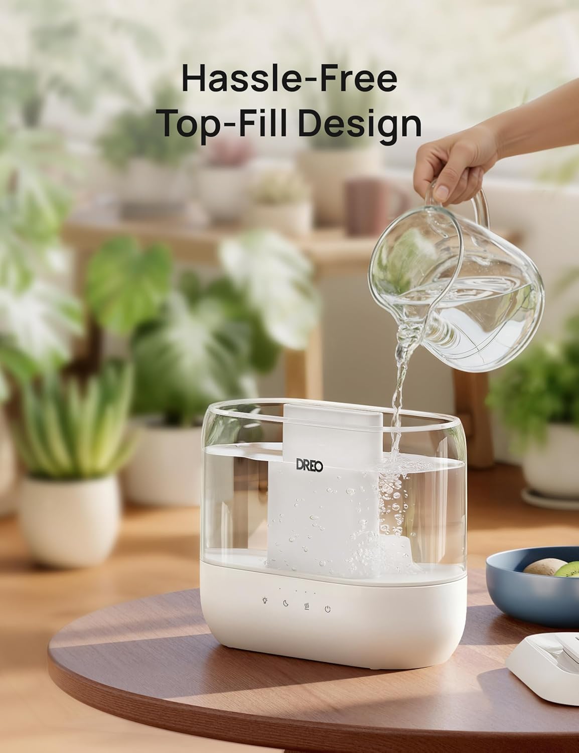 Dreo Humidifiers for Bedroom, 4L Top Fill for Large Room, 36H Runtime,