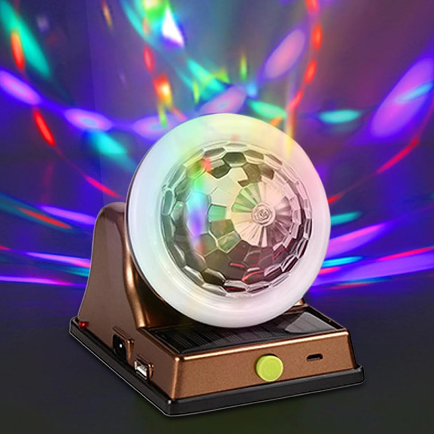 Solar Disco Light - Outdoor Color Changing Garden Lamp, RGB Terrace Sphere Decor with Automatic Dusk Activation, Sturdy Waterproof Housing, Ideal for Lawn Wedding Patio Parties