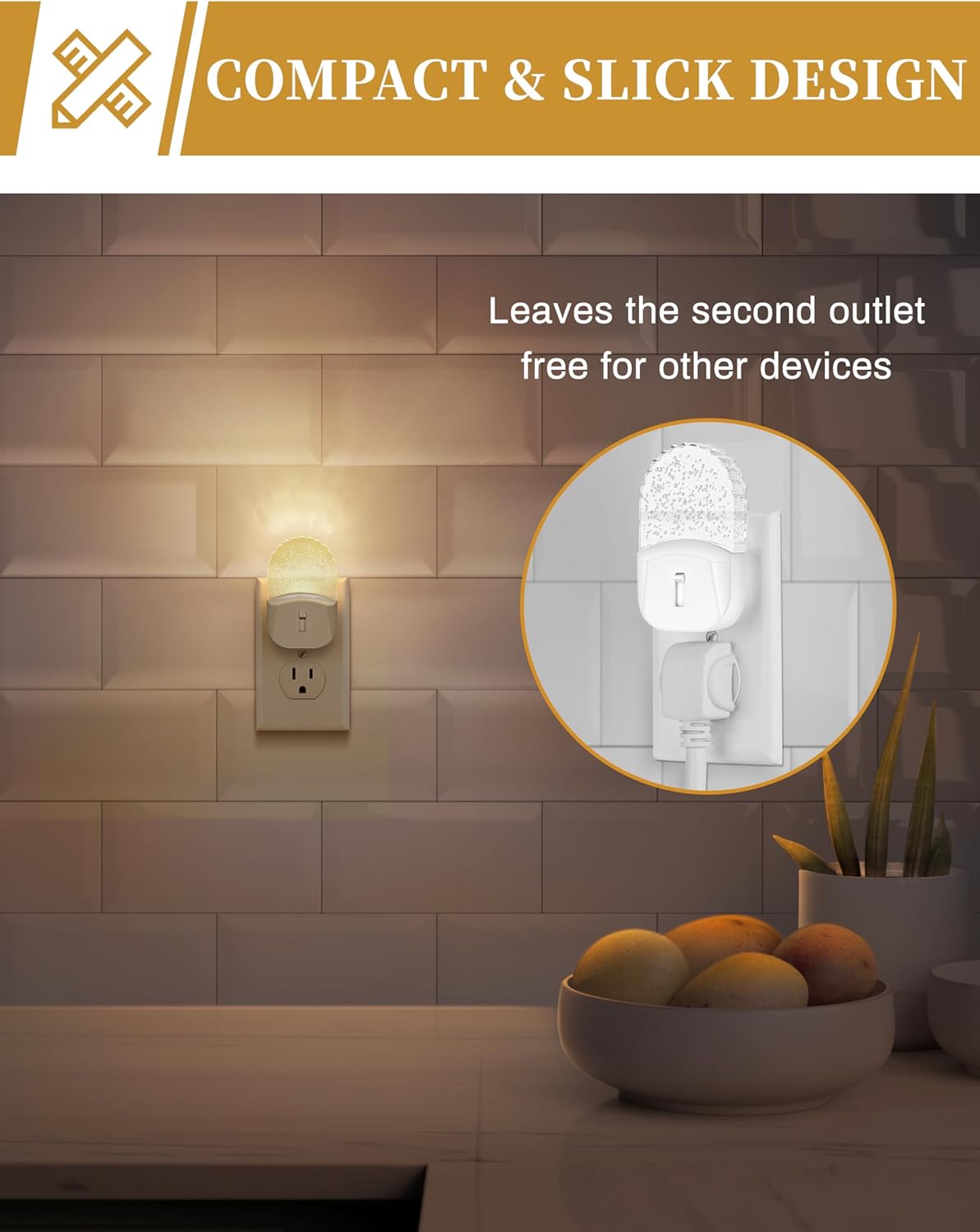 DORESshop LED Night Light, Baby Night Lights [2 Pack], Plug in Night L