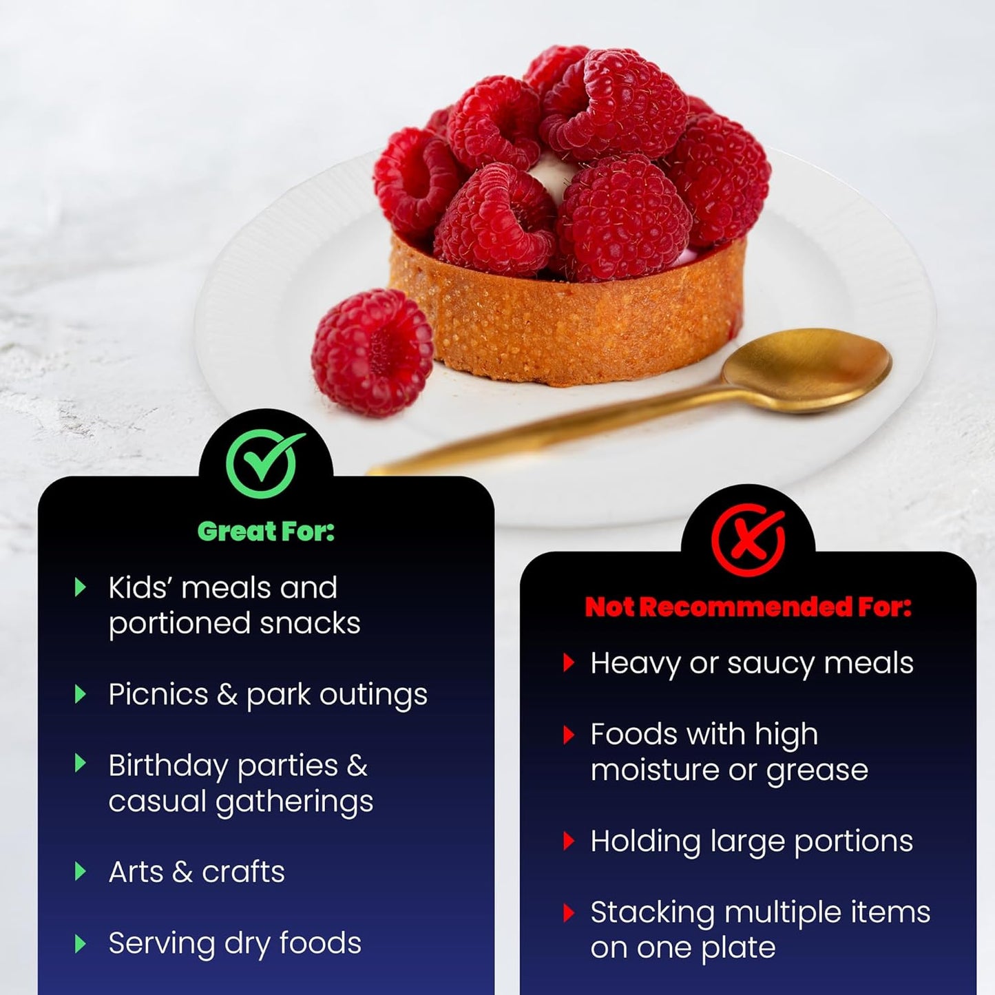 Hygloss Bulk Small Paper Plates 6-Inch - Dessert Plates Disposable for Party, Cake, Appetizer, Snack, Foodware, Crafts & More - Environmentally Friendly - White, Uncoated, Microwave Safe (100 Count)