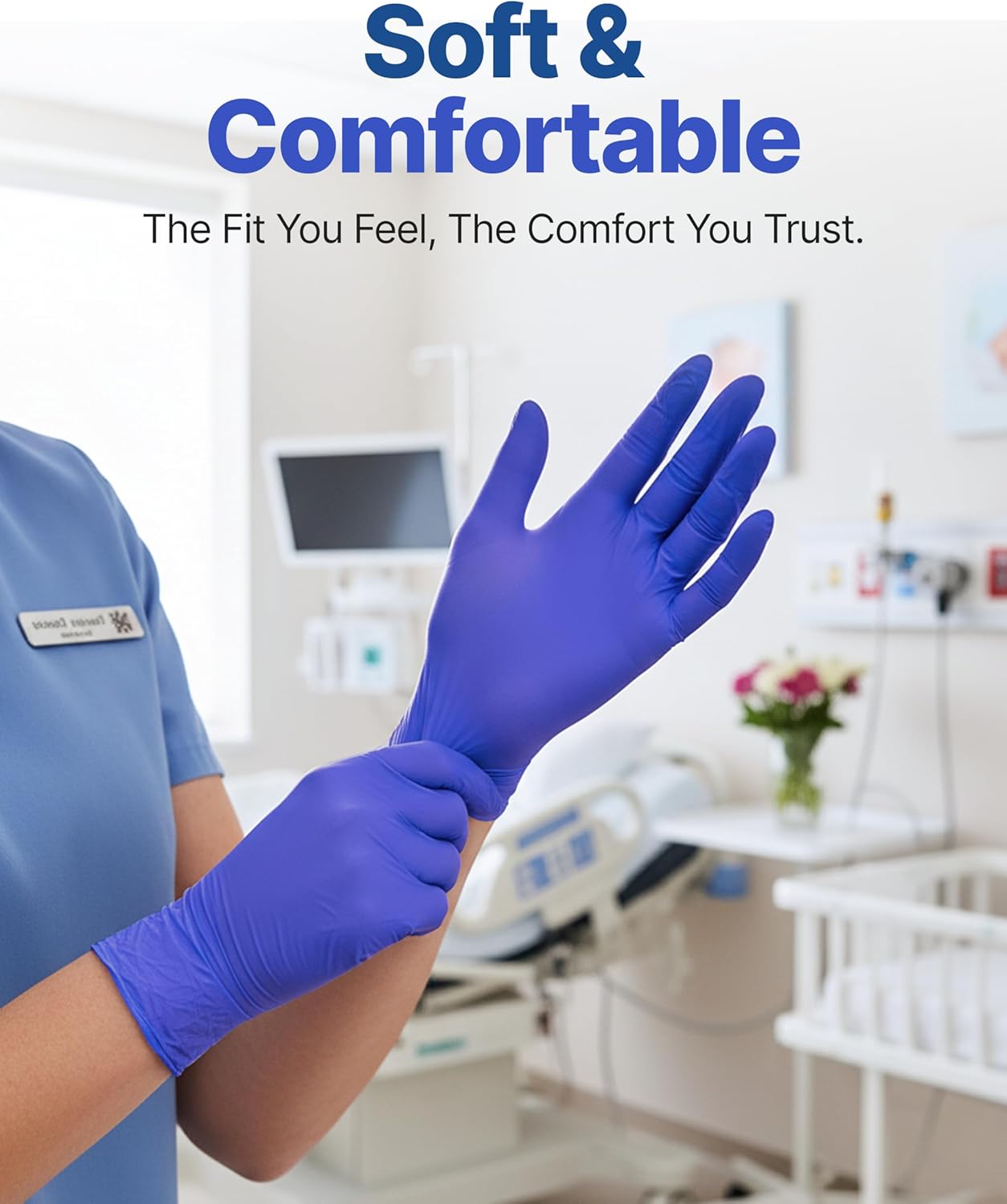 Schneider Nitrile Exam Gloves, Dark Blue, Disposable Gloves, Latex-Fre