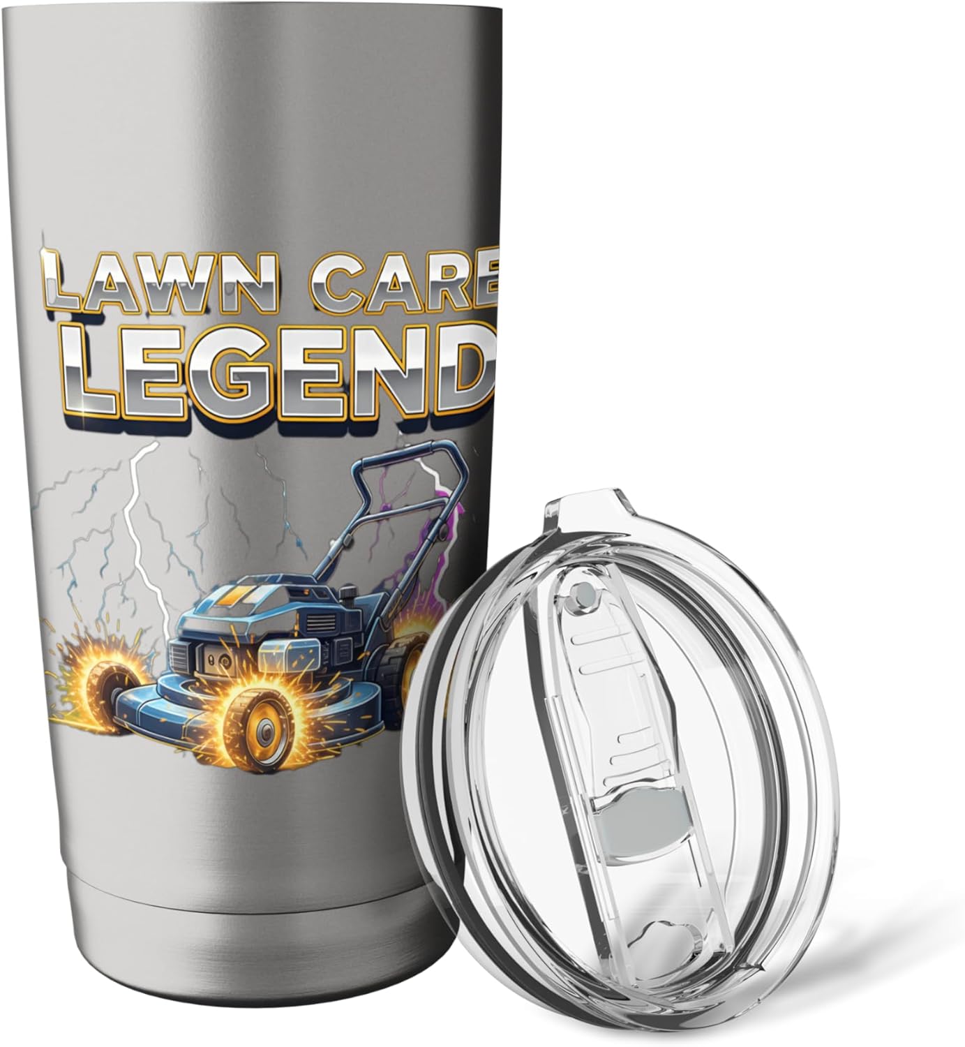 Lawn Care Legend Enthusiast Mowing Power Vintage Retro Stainless Steel Insulated Tumbler