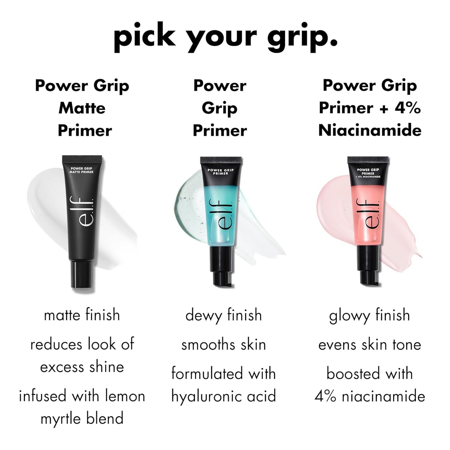 e.l.f. Power Grip Primer, Gel-Based & Hydrating Face Primer For Smooth