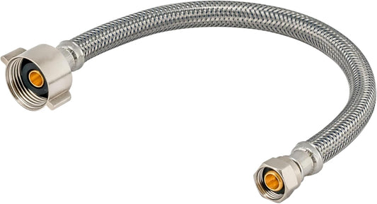 Eastman 12 Inch Flexible Toilet Connector, 7/8 Inch Ballcock x 3/8 Inc