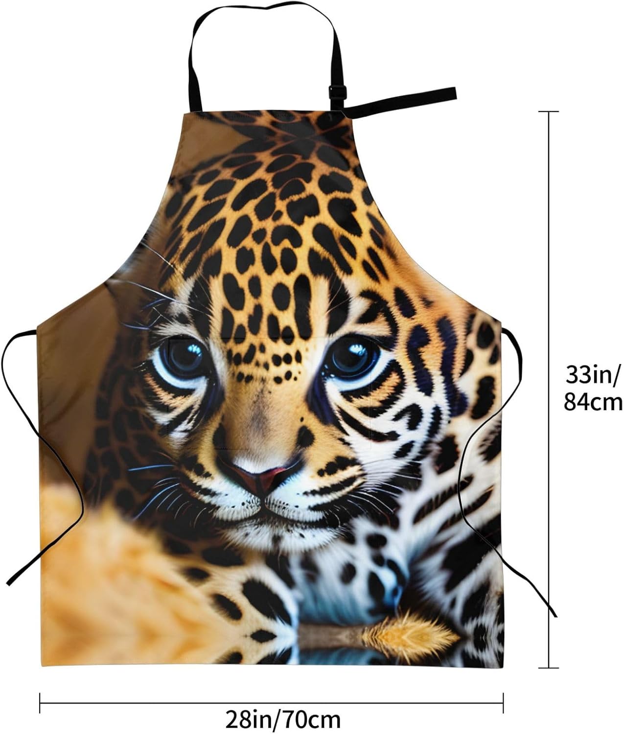 Cute Baby Jaguar 1 print Waterproof chef's apron with pocket apron for