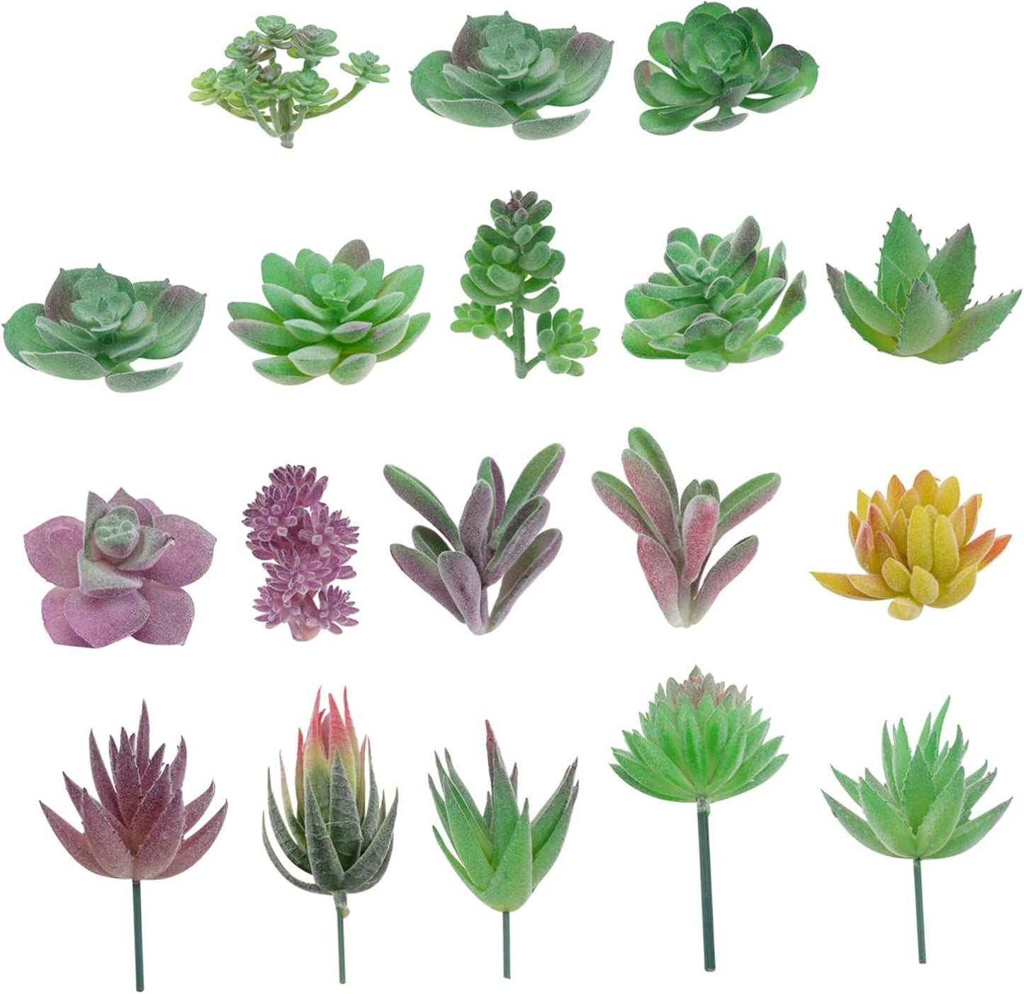 BESTOYARD 18pcs Simulated Succulents Miniature Succulent Planters Plas