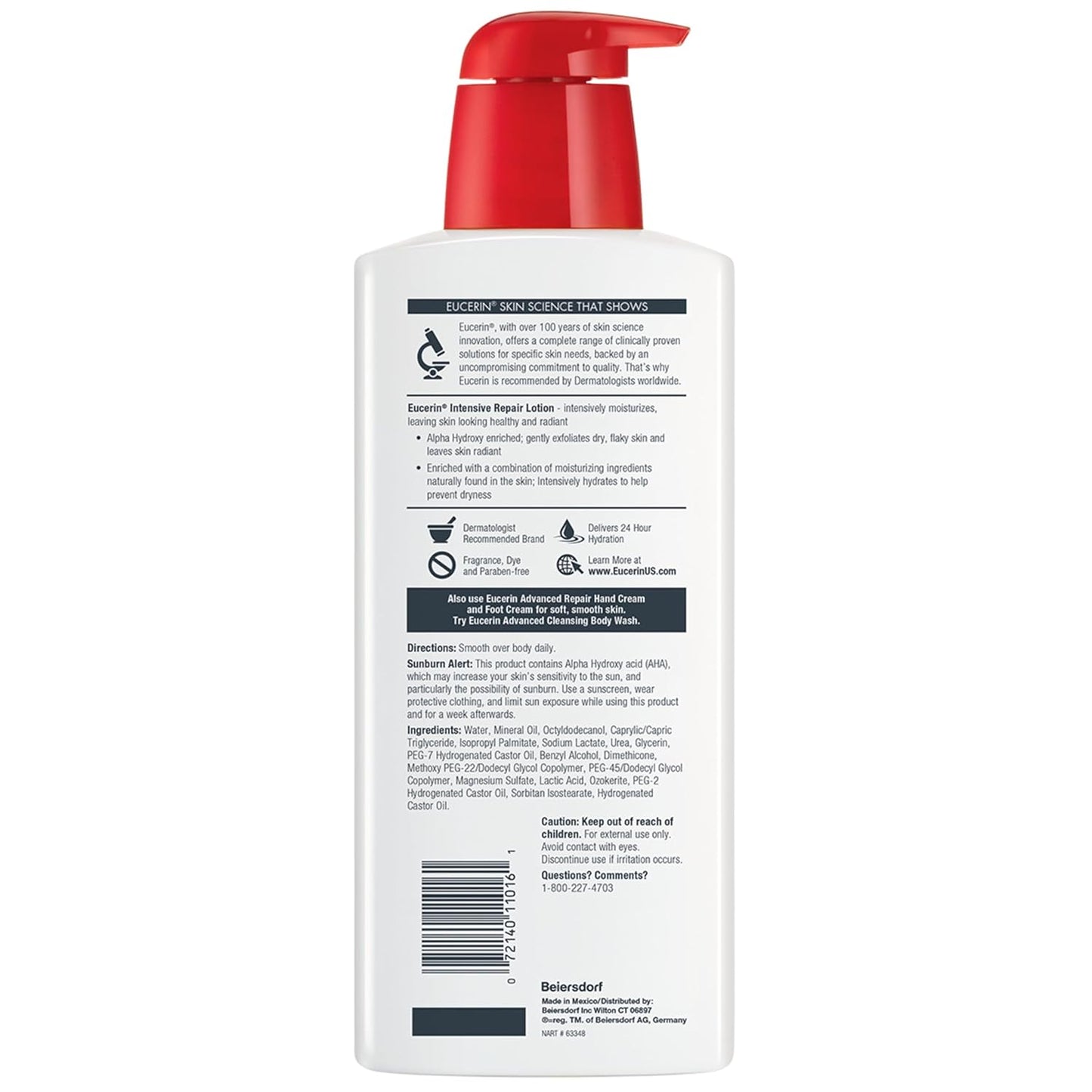 Eucerin Intensive Repair Body Lotion for Dry Skin with Alpha Hydroxy, 