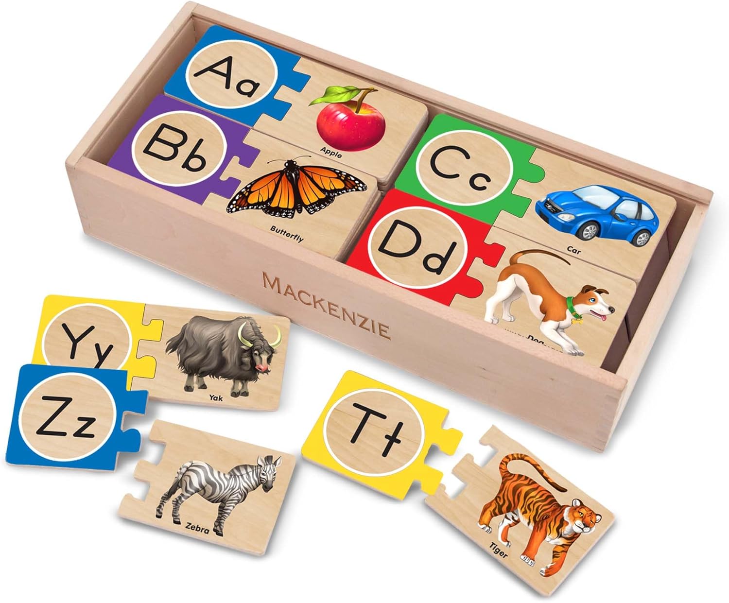 Melissa & Doug Self-Correcting Alphabet Puzzle (52 pcs) with Toy Stora