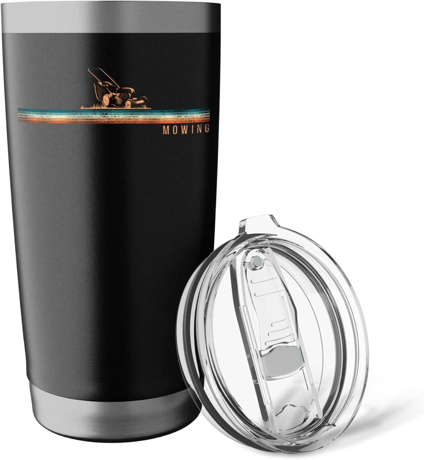 Lawn Mower Mowing Dad Father Landscaper Retro Vintage Mowing Stainless Steel Insulated Tumbler