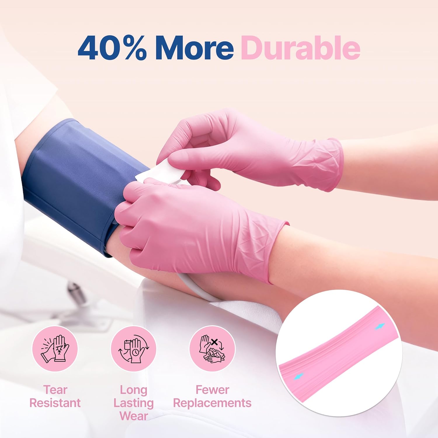Schneider Nitrile Exam Gloves, 4-mil Medical Gloves Disposable Latex F