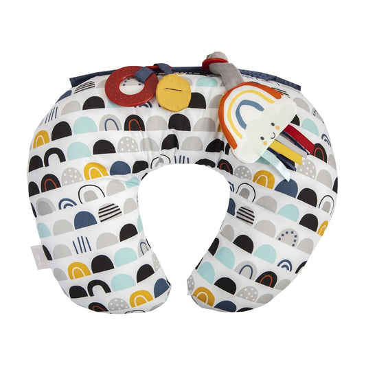 Boppy Tummy Time Prop, Black and White Modern Rainbows with Teething T