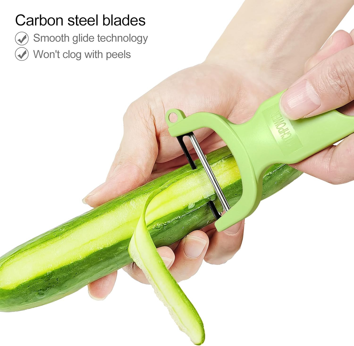 Original Vegetable Fruit Peeler Carbon Steel Blade 3 Pack Red/Green/Ye