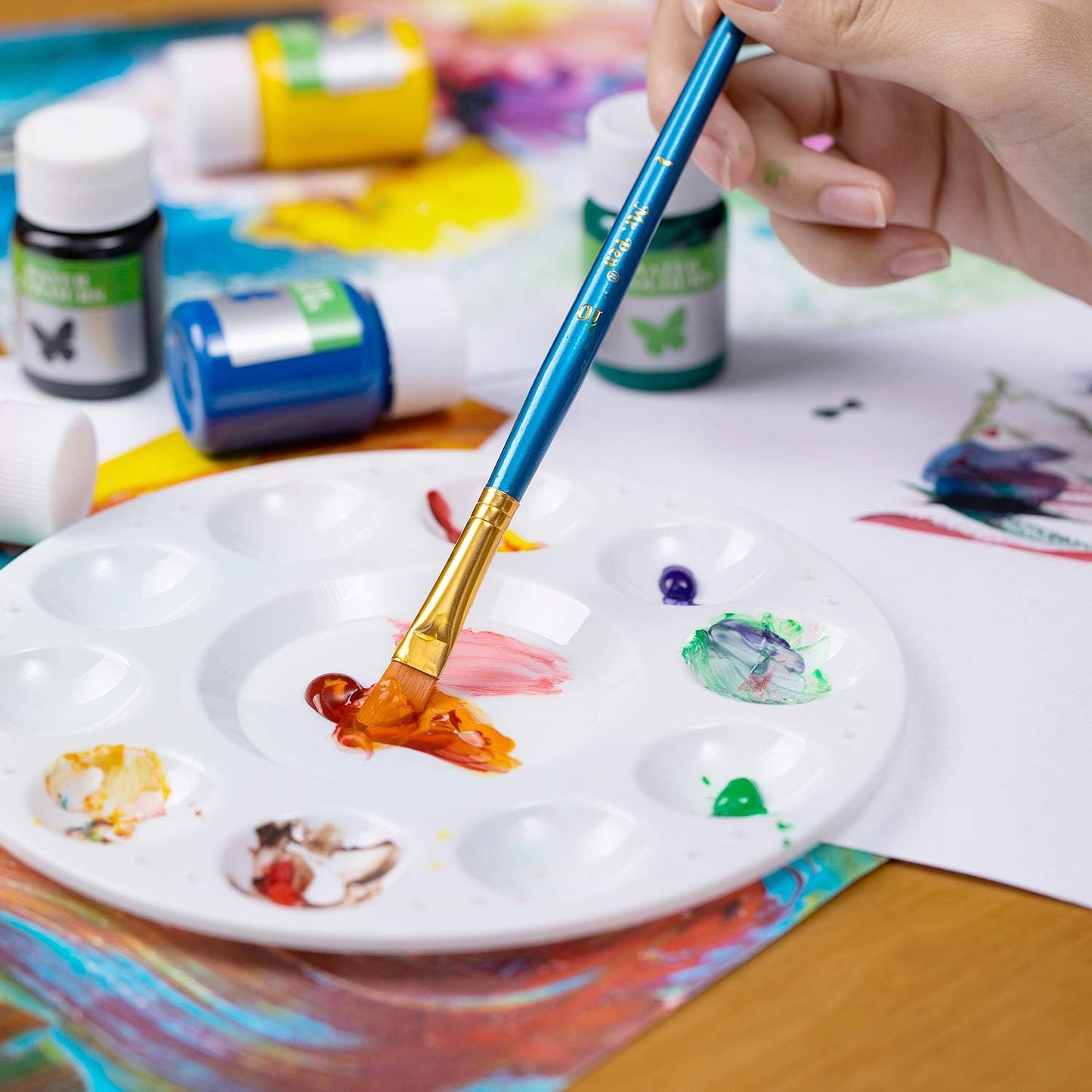 Mr. Pen- 4 Pack Paint Tray Palettes, Kids' Plastic Paint Holder, Trays