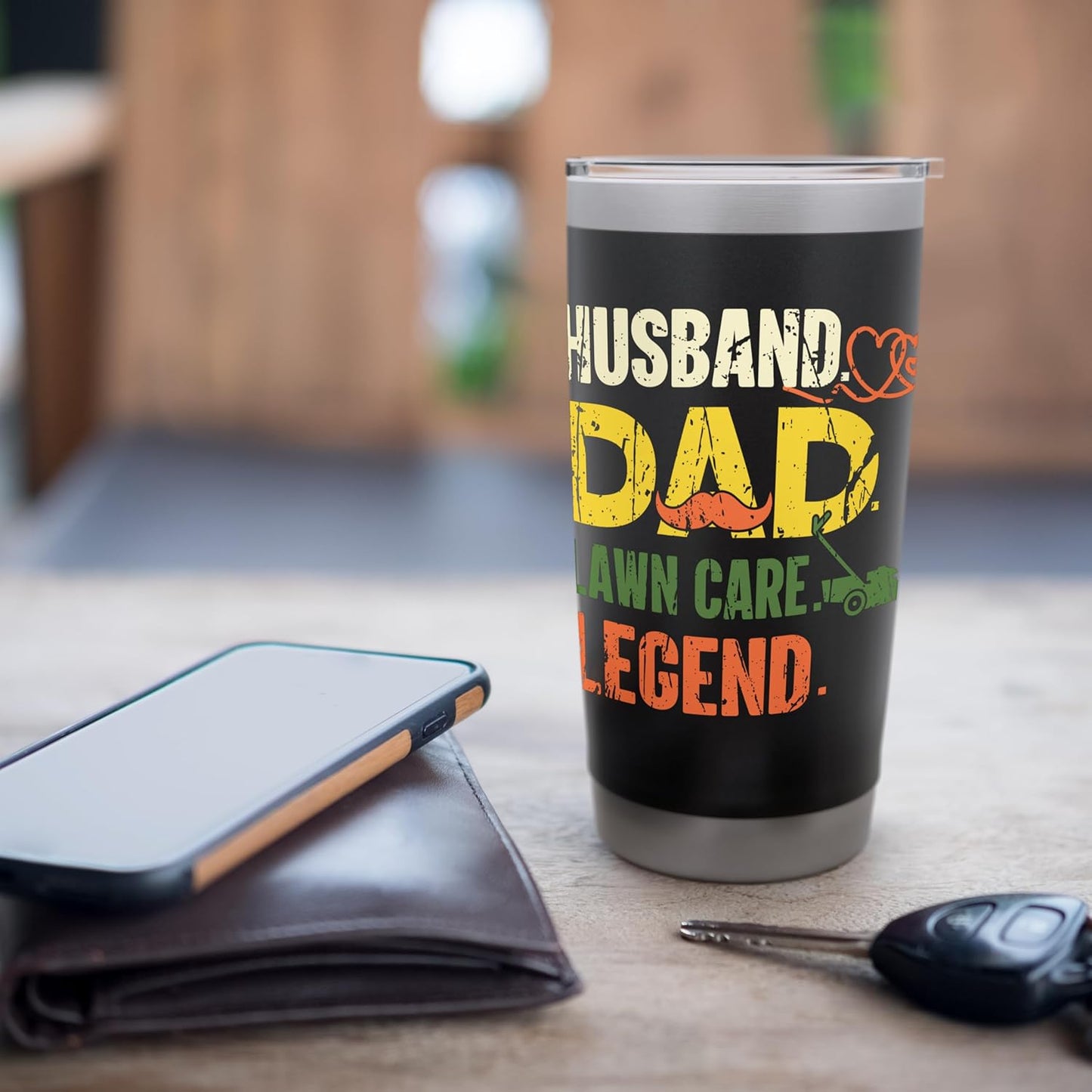 Gardening Husband Dad Lawn Care Legend Plants Gardener Papa Stainless Steel Insulated Tumbler