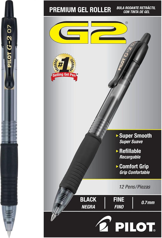 Pilot G2 Premium Gel Roller Pens 0.7, Fine Point Smooth Writing Pens B