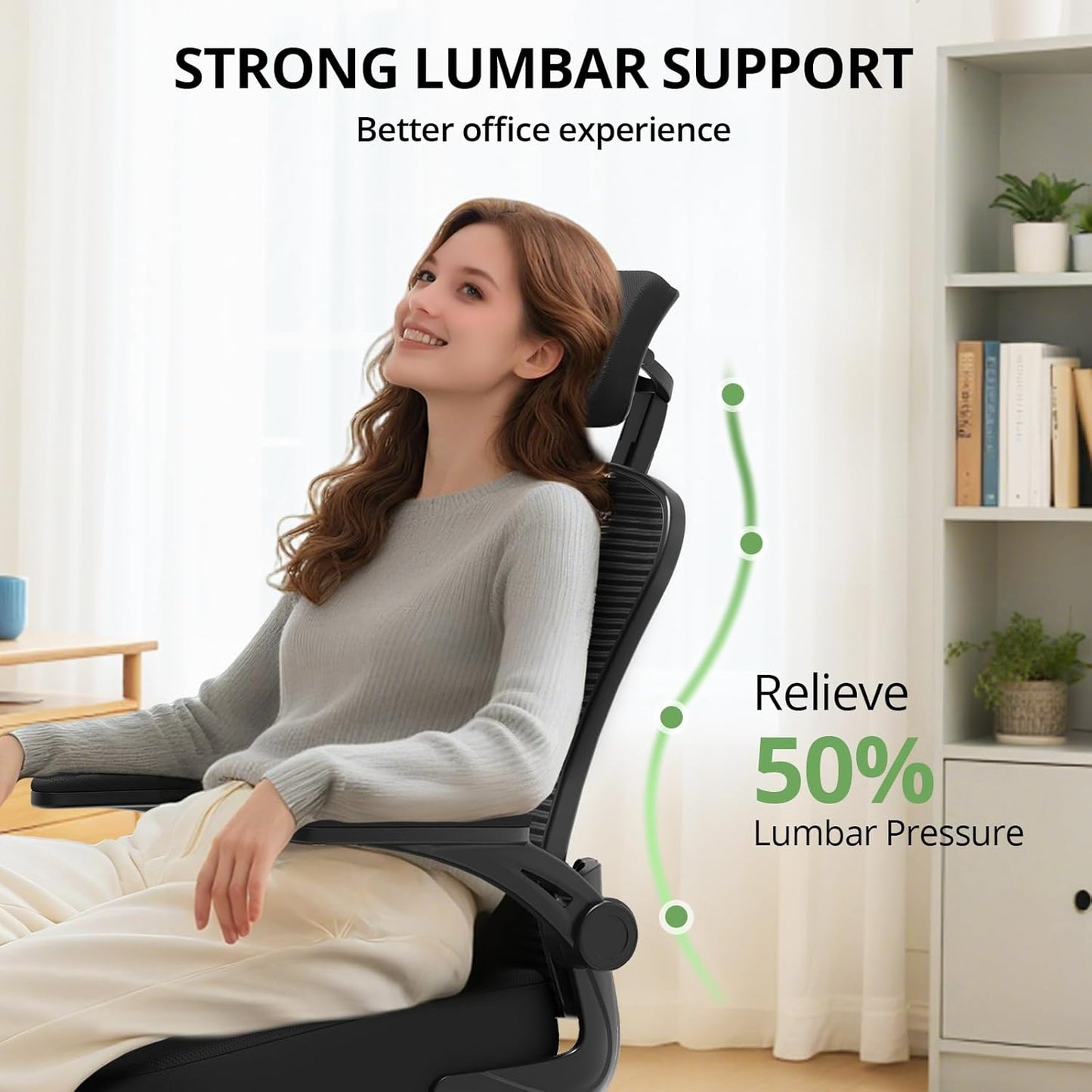Office Chair Ergonomic Desk Chair, 330LBS Capacity, High Back Computer
