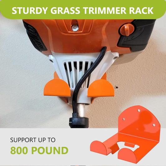 2 Pack Garage Organizer Trimmer Rack Heavy Duty Weed Eater Hanger Trimmer Hanger Garden Power Tool Hanger for Grass Trimmer, Hedge Trimmer, Garage Trimmer Garden Tools