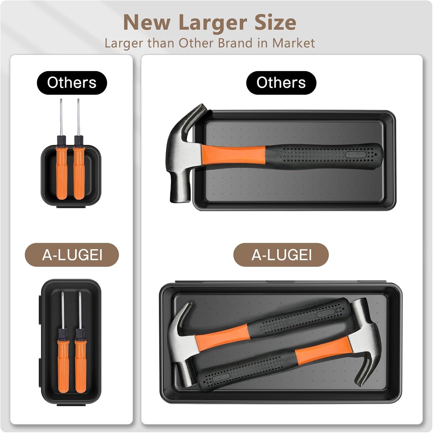 【More Larger Size】A-LuGei【69 PCS-5 Size】 Tool Box Organizer Tray Divid