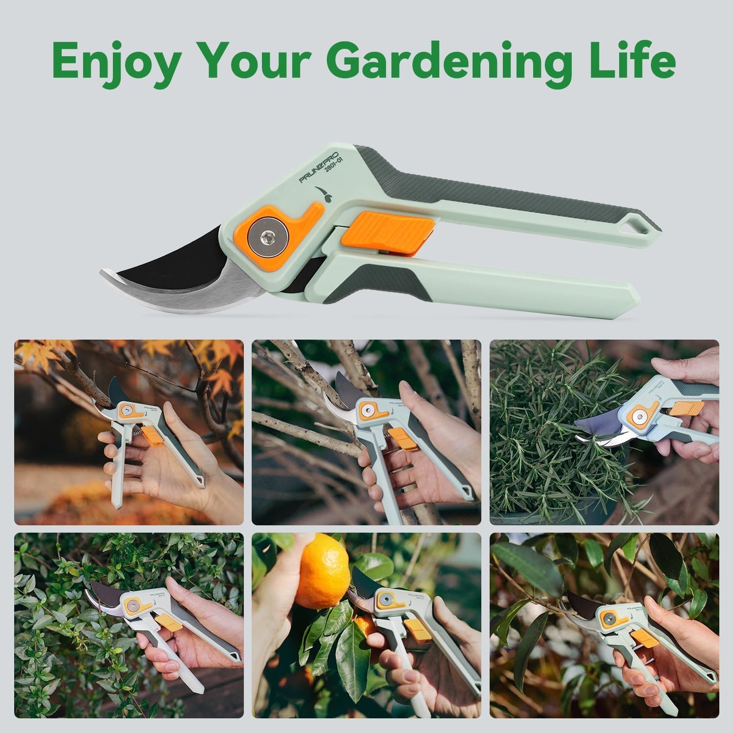 PrunePro Pruning Shears Gardening Scissors Set Professional Hand Prune