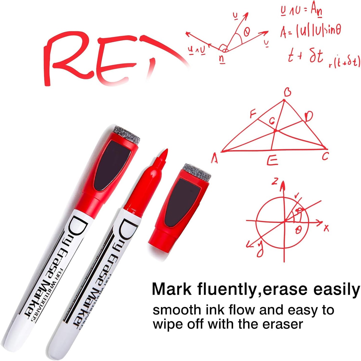 Volcanics Magnetic Dry Wipe Pens Dry Erase Markers With Eraser Cap Low