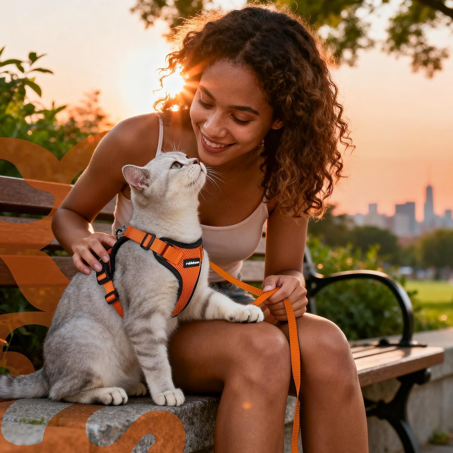 rabbitgoo Cat Harness and Leash for Walking, Escape Proof Soft Adjusta