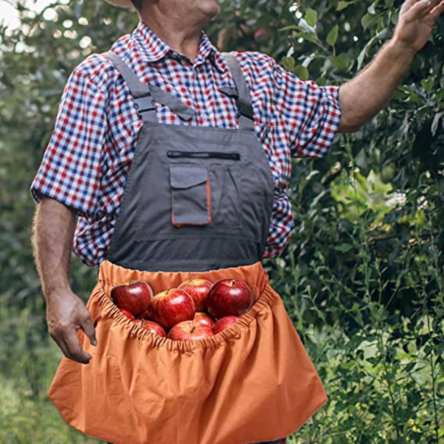 Harvesting Apron for Garden Vegetable Canvas Apron Waist Belt for Gardeners Women Men with 2 Pockets Handsfree