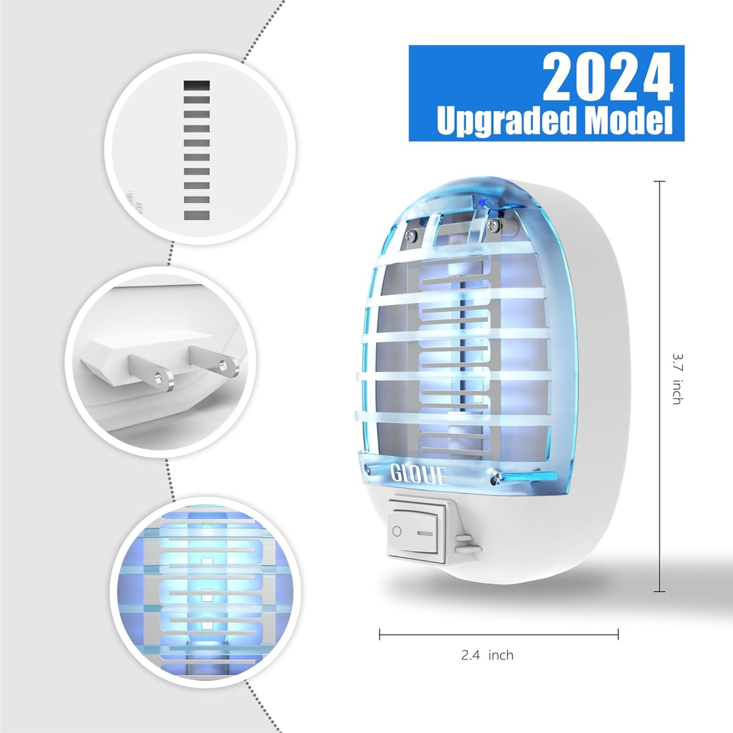 Bug Zapper Indoor, Electronic Fly Trap Insect Killer, Mosquitoes Kille