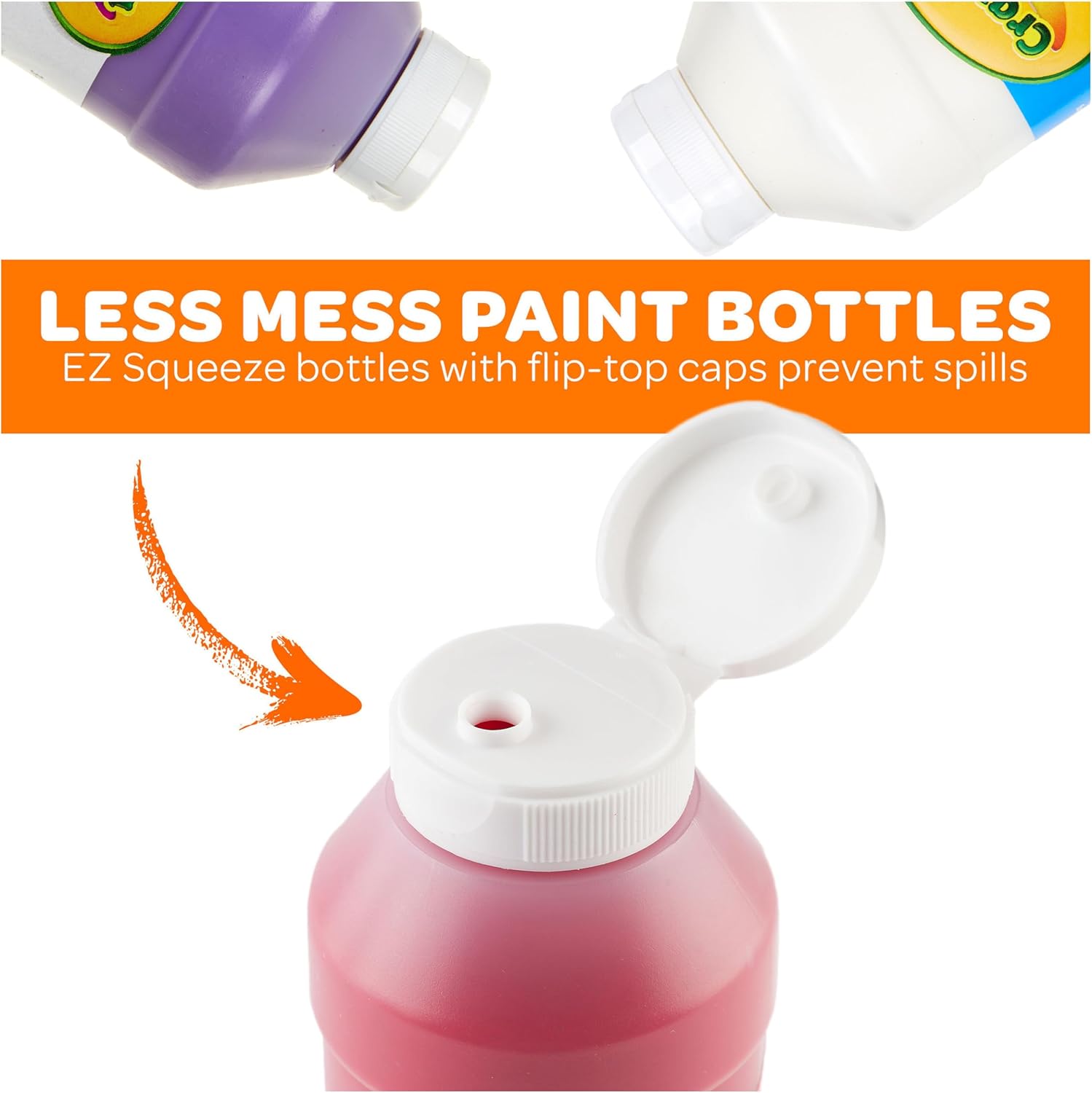 Crayola Washable Paint (12ct), Bulk Paint Set for Kids' Art Projects, 