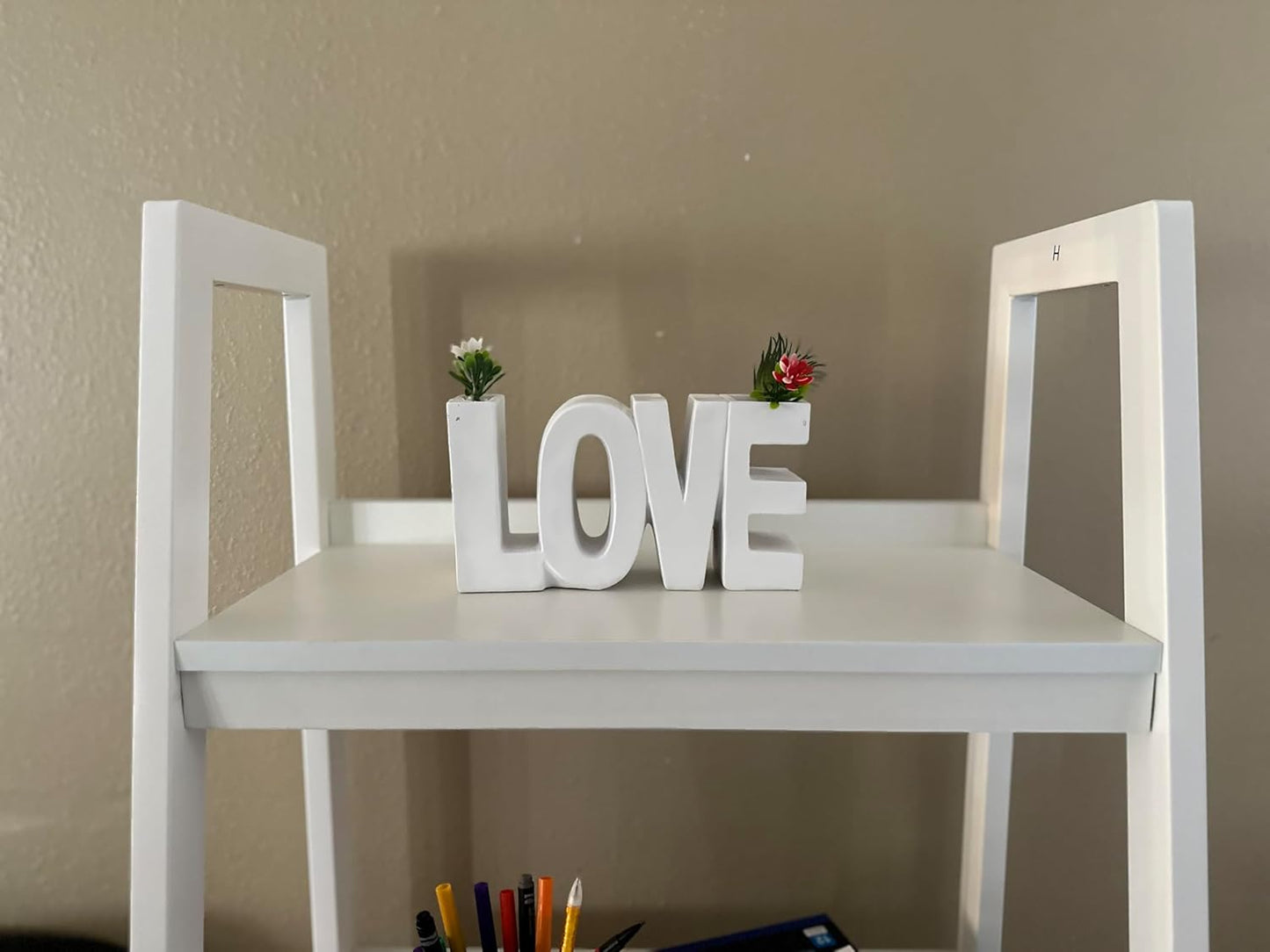 Love Vase, Word Vase, Flower Pot, Artificial and Real Plant Holder, Small Planter, TLA, They Love Abe, Eco-Friendly, Custom Vase, Plant Decor