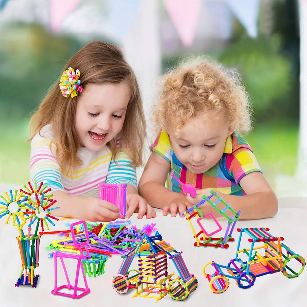 Juboury 1054Pcs Building Toy Building Blocks Bars Different Shape Educ