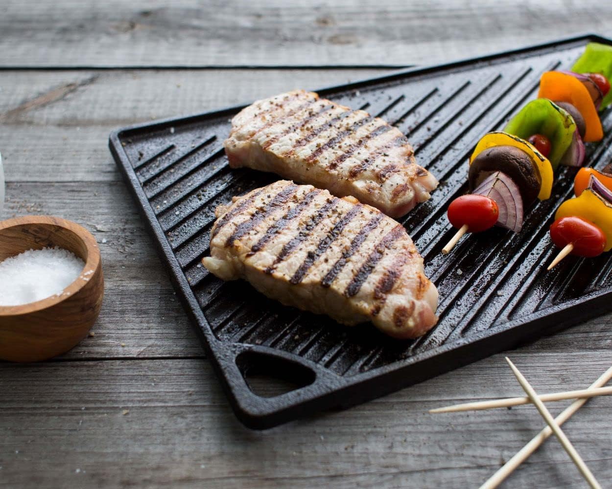 Lodge Double Play Reversible Cast Iron Grill/Griddle - Dual-Sided with