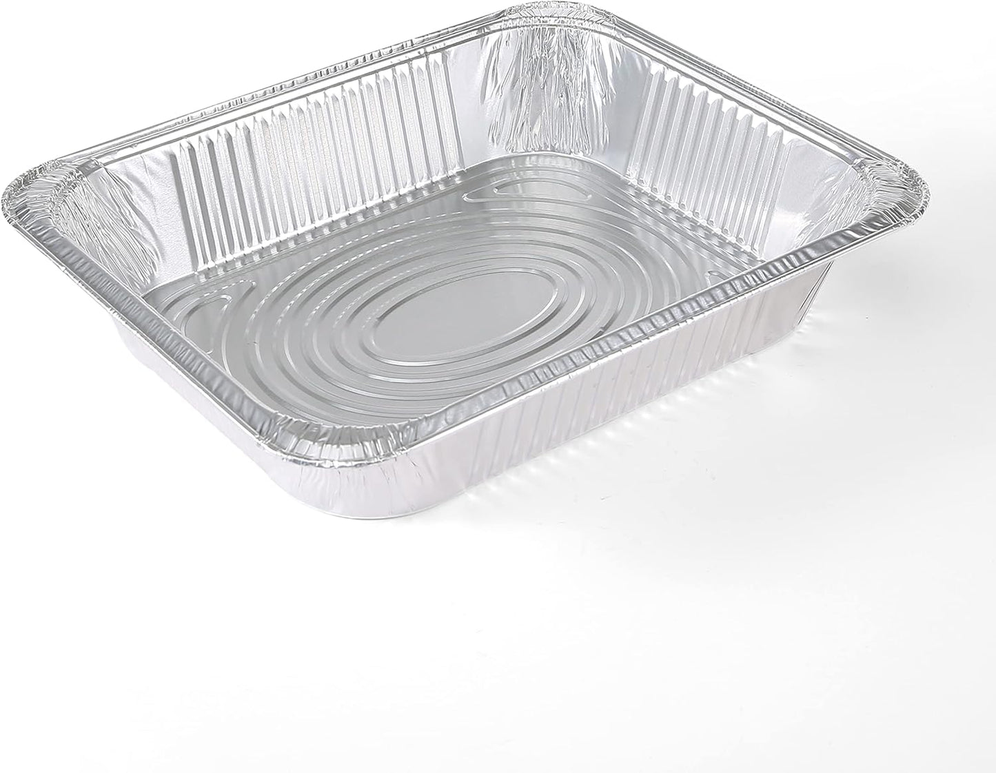 Glad Disposable Half Size Aluminum Steam Pans, Deep Heavy Duty Foil Pans for Steaming, Baking, Roasting, Meal Prep, Catering & Freezer Storage, 12.5 x 10.25 x 2.5 Inch, 2 Count