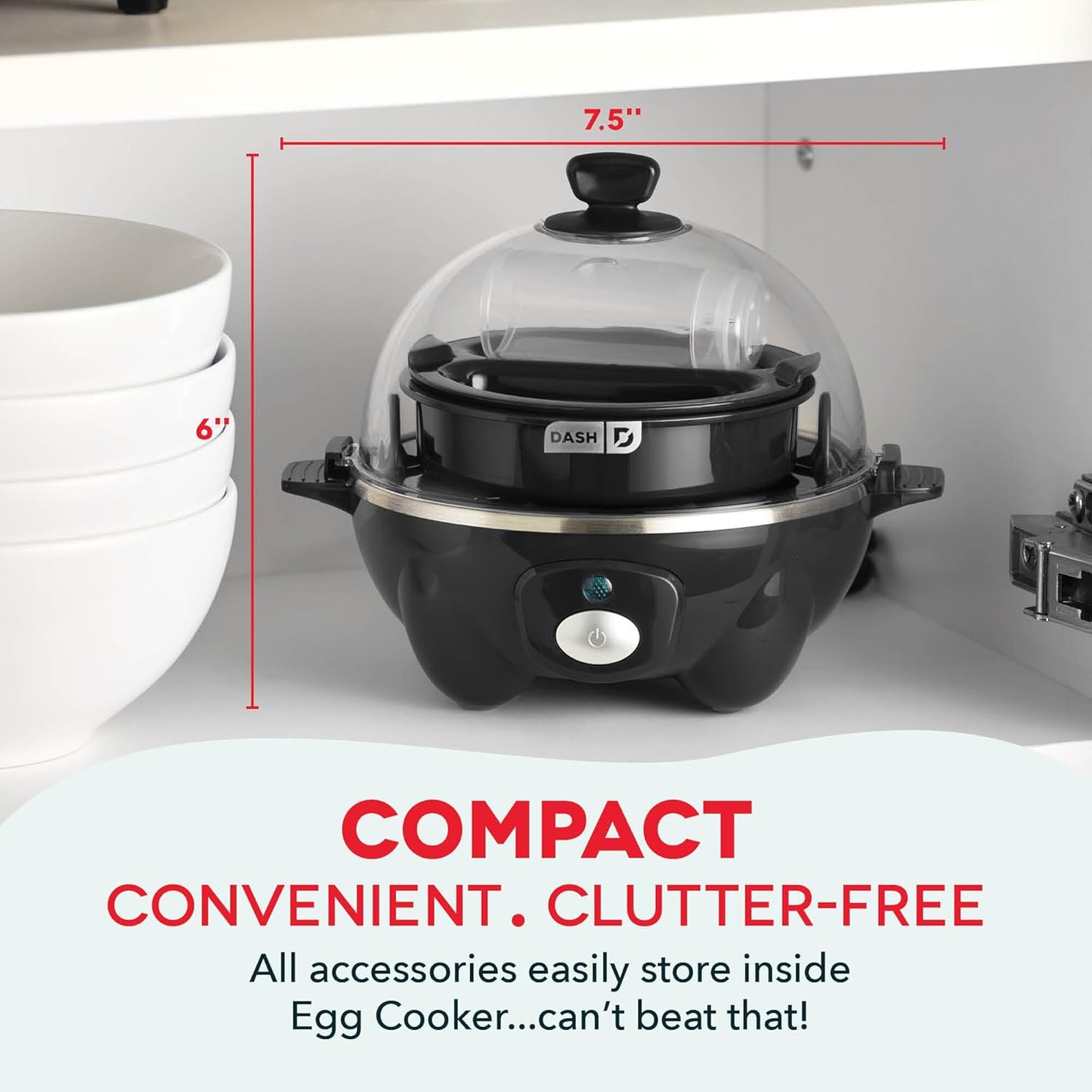Dash Rapid Egg Cooker - Boiler, Poacher & Steamer - Includes Measuring