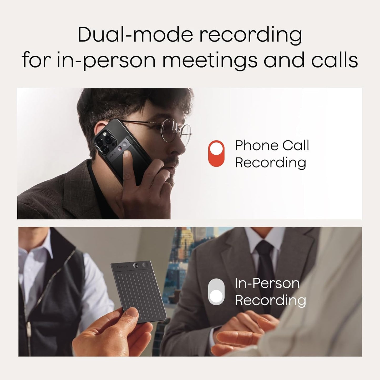 Plaud Note AI Voice Recorder, Voice Recorder w/Case, App Control, Transcribe & Summarize with AI Technology, Support 112 Languages, 64GB Memory, Lectures, Meetings, Calls, Black, Non-Pro Version