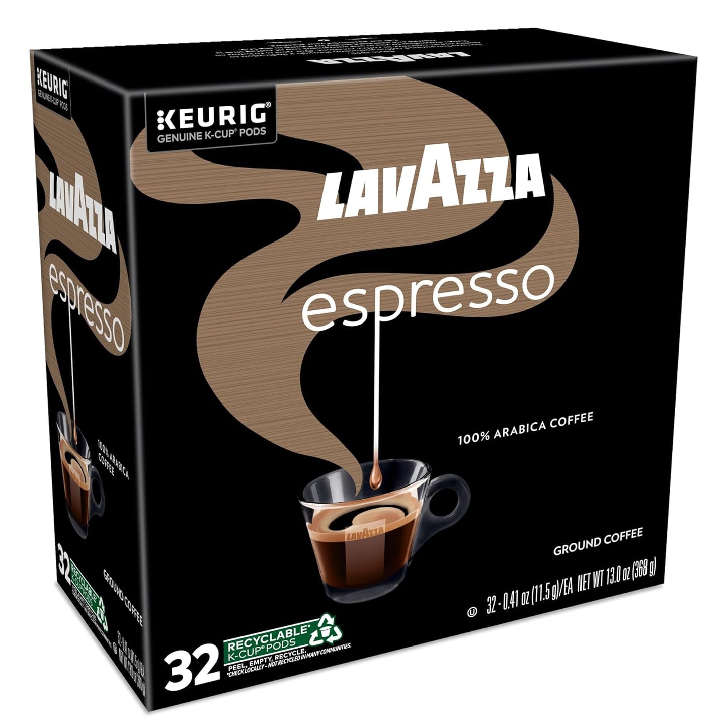 Lavazza Espresso, Single-Serve Keurig K-Cup Pods, Medium Roast Coffee,