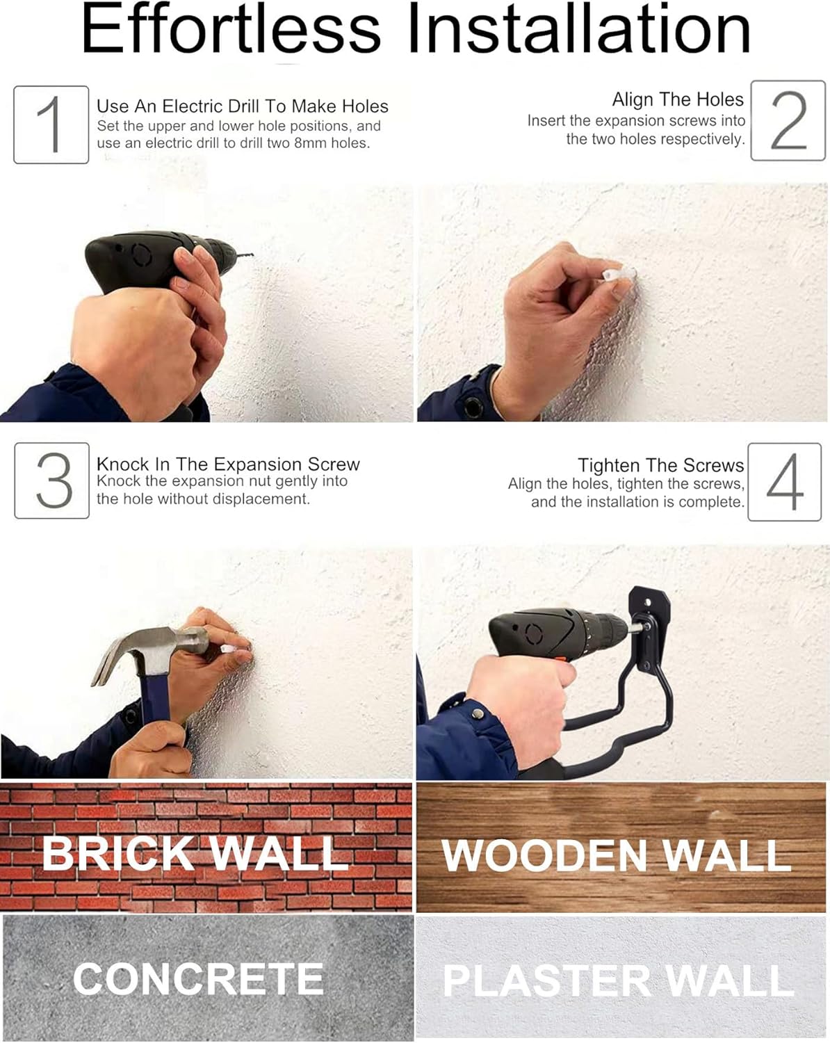GS Alderaul Garden Power Tool Hanger, String Trimmer Bracket, Weedeater Hanger for Garage Wall, Weed Trimmer Wall Mount, Weed Wacker Storage Hook for Brush Cutter
