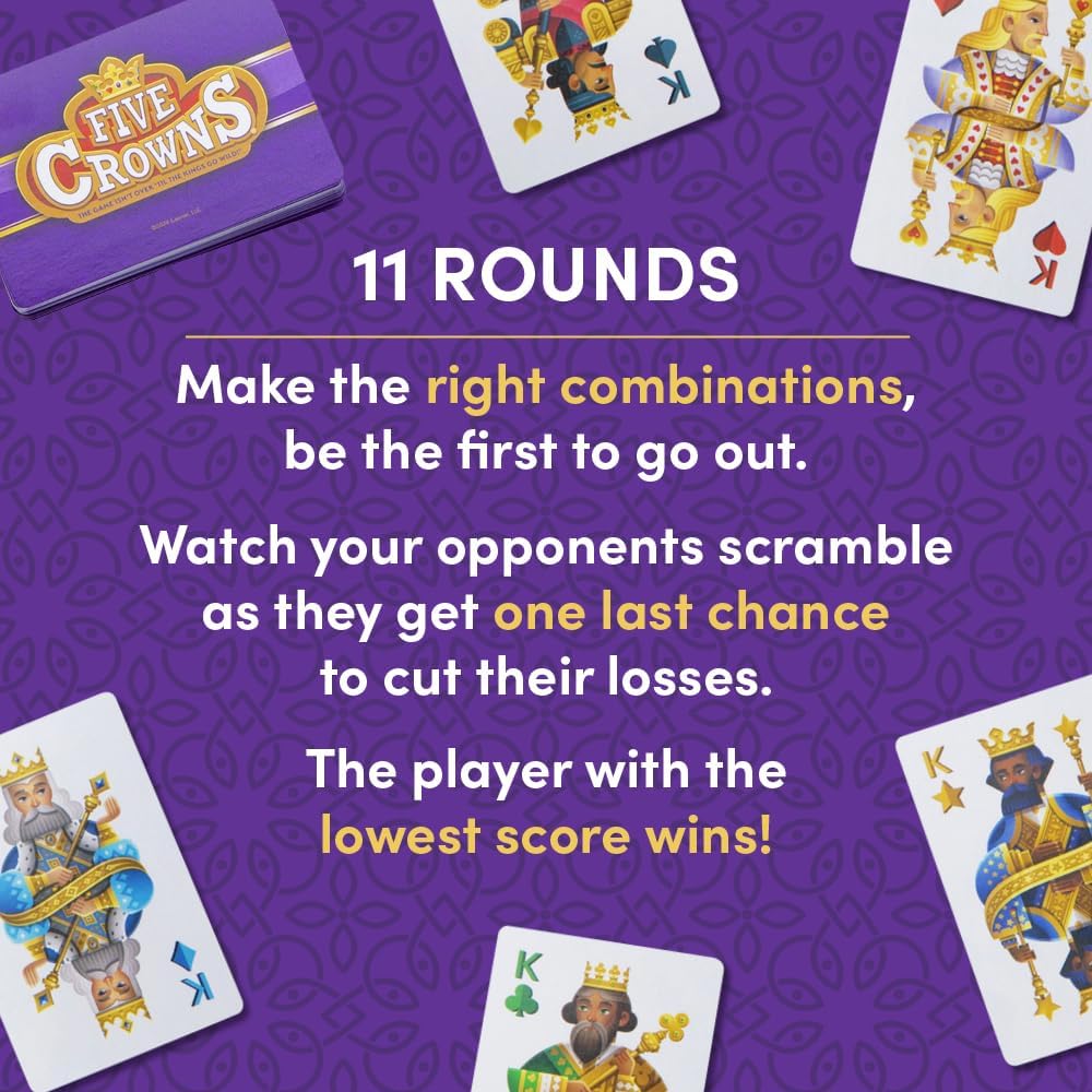 Five Crowns – Card Game for Kids and Adults, Travel and Family Game Ni