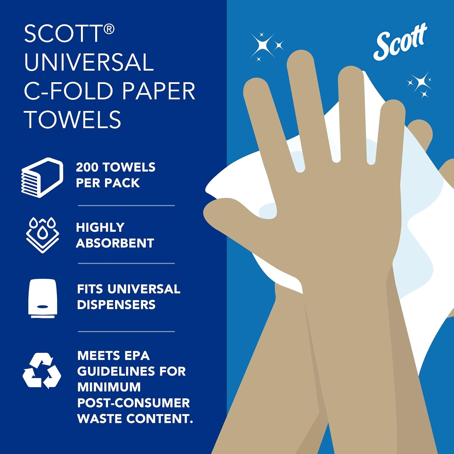 Scott Professional Essential C-Fold Folded Paper Towels, Bulk (01510),