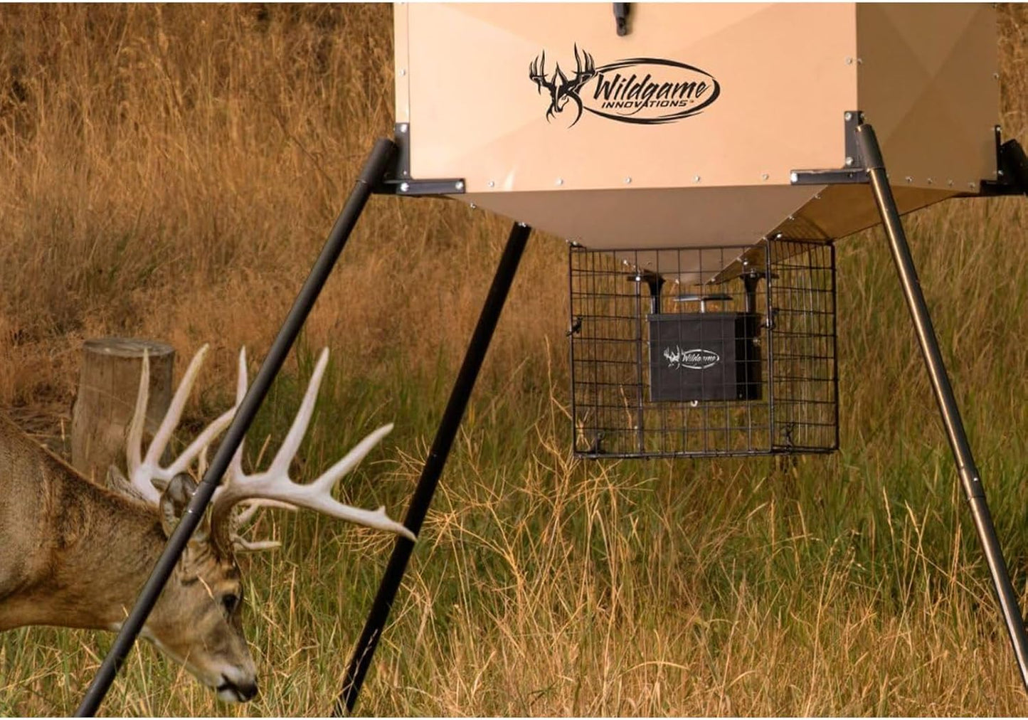 WILDGAME INNOVATIONS Varmint Cage Weather-Resistant Durable Steel Varmint Guard for Hunting Game Feeder & Power Control Unit