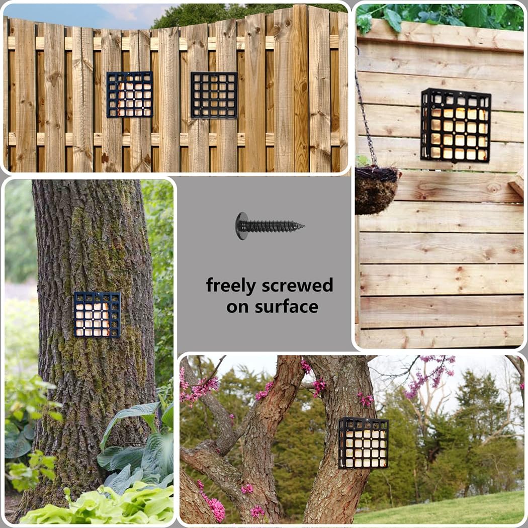 Suet Bird Feeder for Outdoors - Freestyle for Wall Mounting/Hook Hanging/DIY Creatives - One Cake Capacity Cage for Feeding Wild Birds Outside/Backyard/Garden