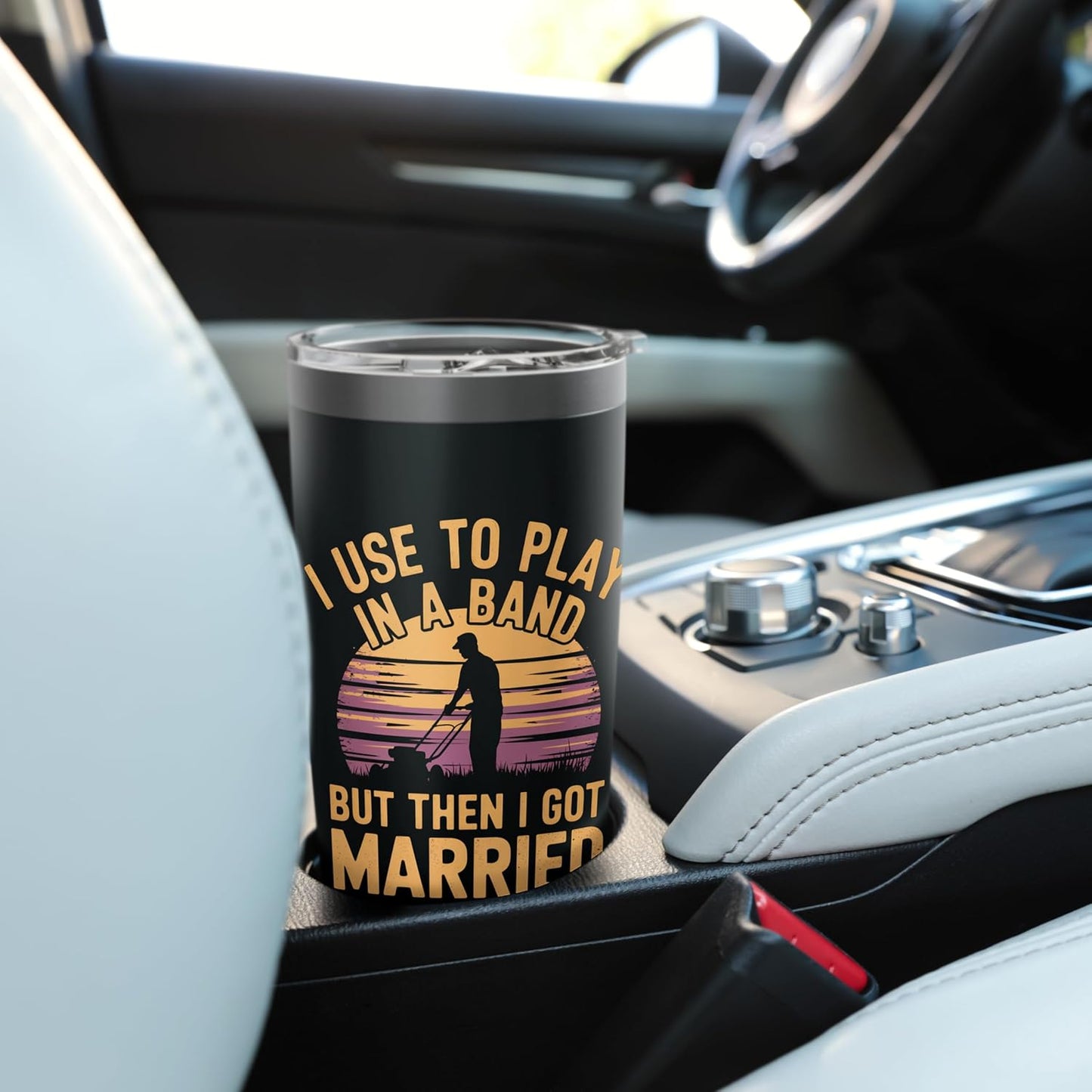Funny Lawn Care Humorous Marriage Quote Stainless Steel Insulated Tumbler