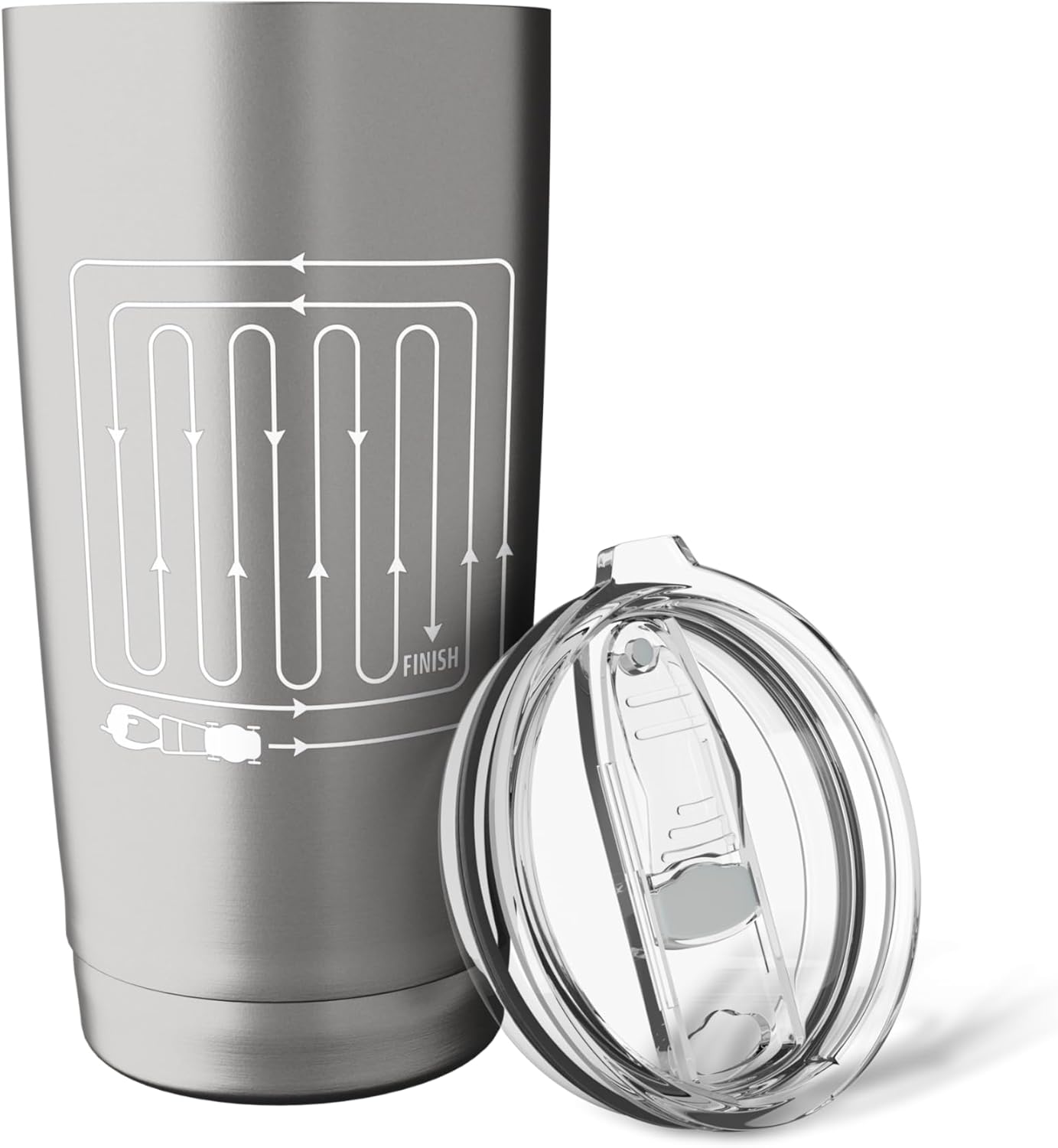 Lawn Care Stripes Funny Gardener Lawn Mower Lovers Outfit Stainless Steel Insulated Tumbler