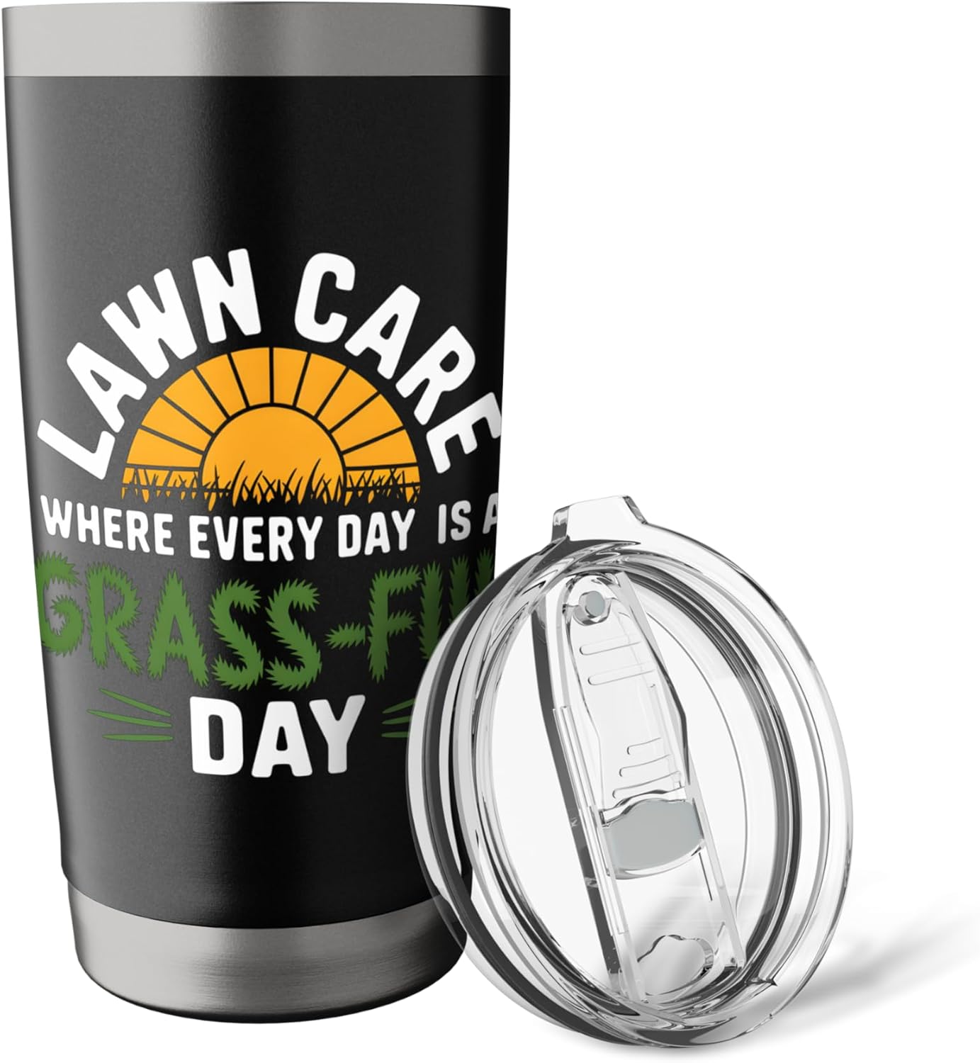 Lawn Care Where Every Day Is A Grass Ful Day Lawn Mowing Stainless Steel Insulated Tumbler