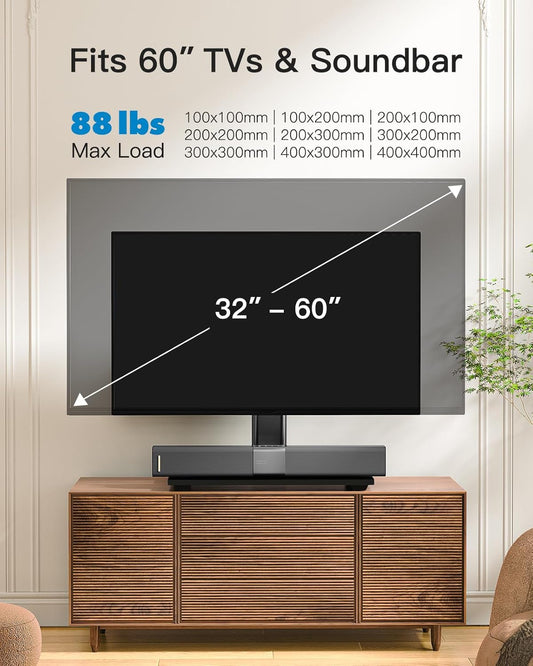 PERLESMITH Universal TV Stand Legs for 32-60 inch TVs, Table Top TV St
