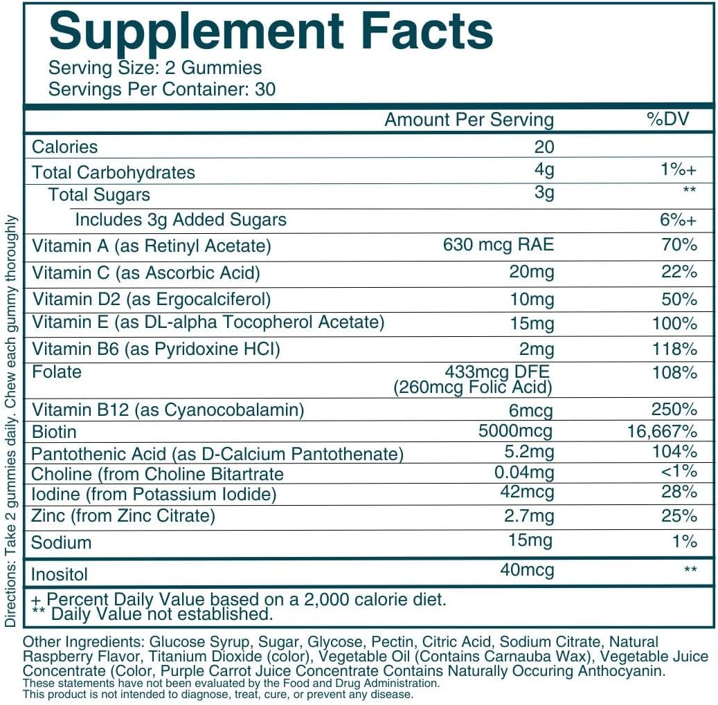 WEEM Hair Skin and Nails Gummies - Supports Healthy Hair - Vegan bioti