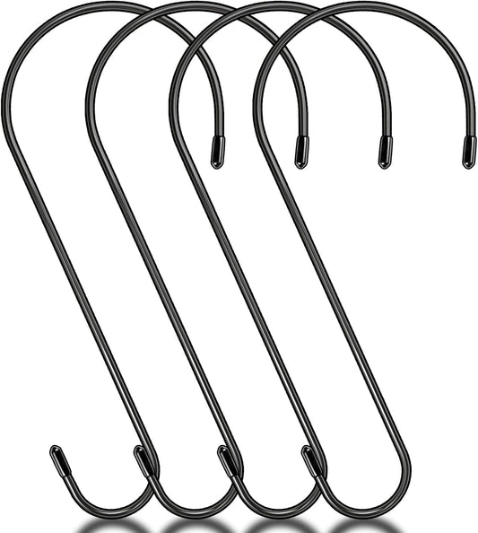 4 Pack 14 Inch Tree Branch Hooks, Extra Large S Hooks for Bird Feeder,
