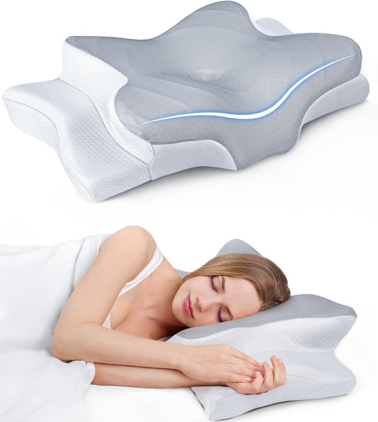 Ultra Pain Relief Cooling Pillow for Neck Support, Adjustable Cervical