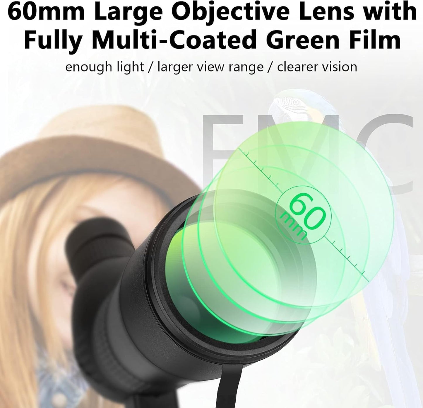 HUICOCY Spotting Scopes, 39-19m/1000m Spotting Scopes with Tripod, FMC Lens, BAK4 45 Degree Angled Eyepiece, Fogproof Scope with Phone Adapter, Carry Bag, Bird Watching Wildlife Scenery